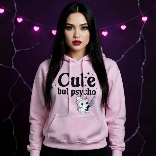 Cute but psycho Hoodie - Rebel Dollz